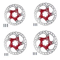 140mm/160mm/180mm/203mm Mountain Bike Brake Rotor Set with 6 Screws MTB Bicycle Floating Disc Brake Pad Heat Dissipation Cycling