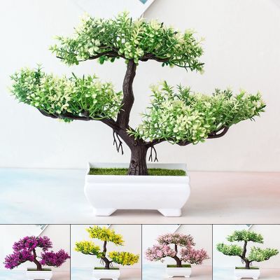 【cw】 Artificial Bonsai Small Pot Fake Flowers Table Potted Ornaments Decoration Hotel Garden ！