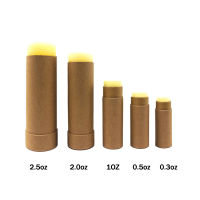 50PCS Eco Friendly 0.3--2.5OZ Cardboard Push Up Tube for Balm Lipstick-100 Biodegradable Paper Waterproof Lip Balm Container