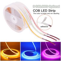 DC 12V 24V COB LED Strip Light 5mm/8mm 320LED/M RA90 Super Bright Flexible Lamp Tape Linear Light Home Decor Lamp 1M 2M 3M 4M 5M