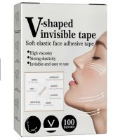 แผ่นสติ้กเกอร์เก็บทรงหน้า V-shaped invisible tape ยกหน้าเรียว