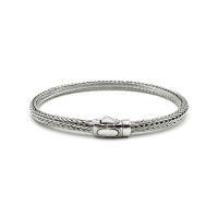 DSP สร้อยข้อมือเงินถักเปียลายกระดูกงู สร้อยข้อมือเงิน เงินแท้ 925 : DSP 925 Sterling Silver Braided Bracelets [CLSP0026]