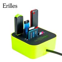 [HOT HAIXWLXKWW 589] Erilles USB HUB Combo All In 2.0เครื่องอ่านการ์ดความเร็วสูง3พอร์ตอะแดปเตอร์เชื่อมต่อสำหรับแล็ปท็อปแท็บเล็ต