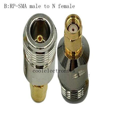 2pcs RP-SMA Male / Female to N Male / Female Straight RF Coax Coaxial Cable Adapter Connector
