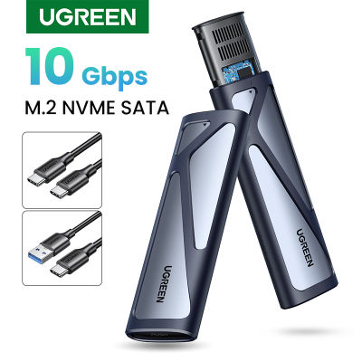 เคส SSD สีเขียว M2 NVMe SATA dual Protocol m. 2ถึง USB Type C 3.1 SSD Adapter สำหรับ NVMe PCIE NGFF SATA SSD Disk M เคส SSD 2ชิ้น