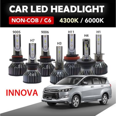 Vlatoyota】innova * รับประกัน1ปี * 2ชิ้น LED ไฟหน้า foglight H4 H8H11 HB3 9005 hilo Beam