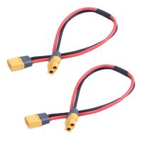 2X 28cm 11 inch XT60 XT-60 Male Female Plug Connector Adapter for RC Battery