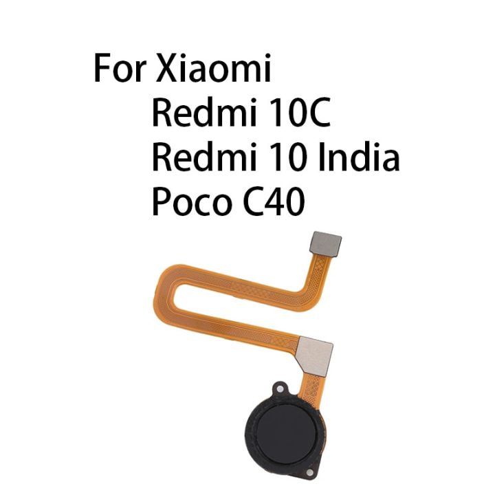 เซ็นเซอร์ตรวจสอบลายนิ้วมือสายยืดหยุ่นปุ่มโฮมสำหรับ10C Xiaomi Redmi /Redmi 10อินเดีย /Poco C40