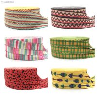 ▽✓┋ 16mm Polka Dot Stripe Print Arrow Fold over Elastic Band Sewing Tape Handmade Crafts Accessories DIY Baby Headband Hair Ties