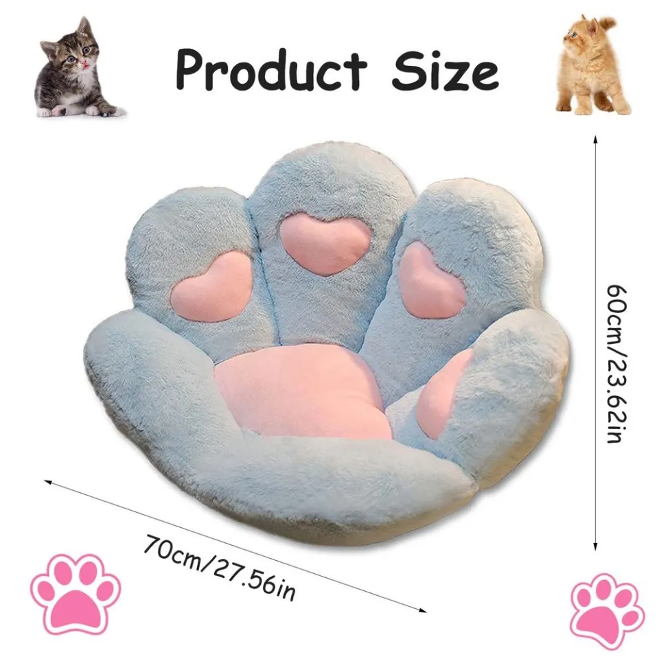 Cat Paw Cushion Cute Chair Cushions Kawaii Cat Paw Shape 28x 24