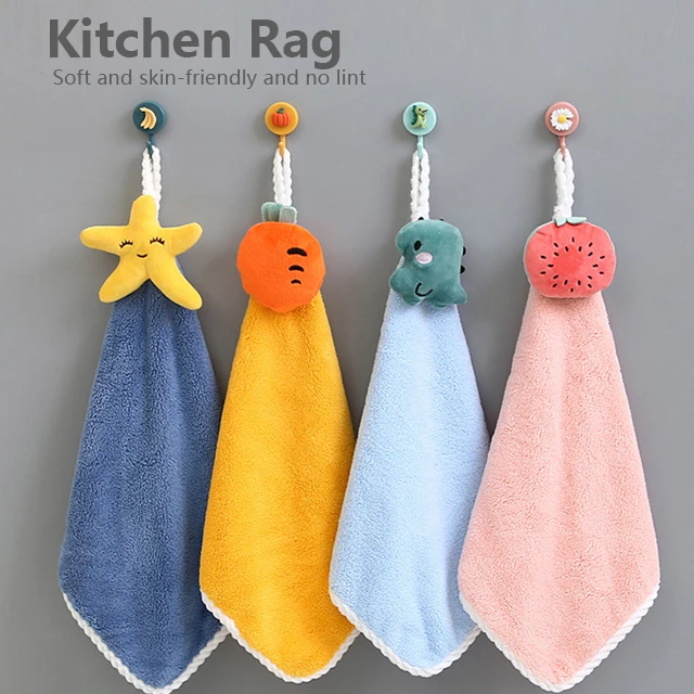 Hanging Kitchen Towel Cartoon, Cute Kitchen Bathroom Towel