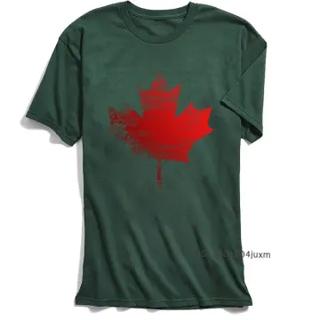 Maple Leaf Print T-Shirt Red Canadian Flag Harajuku T Shirts Short