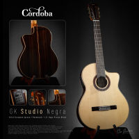 Cordoba GK Studio Negra กีตาร์คลาสสิก Top Solid (European S Rosewood) พร้อมภาคไฟฟ้า