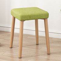 [Free ship] minimalist square stool creative makeup chair home dining adult fabric soft surface low