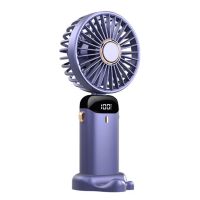 Portable USB Mini Fan Adjustable Small Air Cooling Fan 5 Speed Rechargeable Handheld Fans Mini Digital Aroma Diffuser Fan