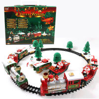 Christmas Electric Train Toy Rail Car Mini Train Track Frame With Sound Light Christmas Tree Decors Kid Toy New Year Xmas Gift