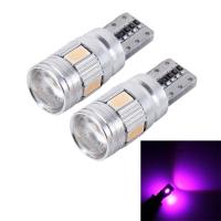 2ชิ้น T10ไฟสีขาว3W 6 SMD 5630 LED Canbus ไม่ผิดพลาดโคมไฟไฟเคลียร์แลนซ์รถยนต์ DC 12V