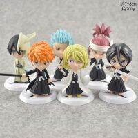 6 Buah/lot Figur Mini Pemutih 7-8Cm Kurosi Ichigo Kuhu Rukia Boneka PVC Figur Anime