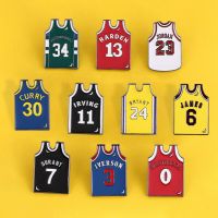 NBA Star Jersey Badge Pins Basketball Jersey Numbers Badge Pins Backpack Bag Coat Decoration Couples Sport Brooches Wholesale Fashion Brooches Pins