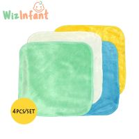 【CC】 (4pcs/lot) WizInfant 22x22cm velour baby wipereusable wash cloth super soft for sensitive