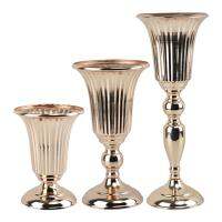 European Style Flowers Vase Flowerpot Floral Arrangement Holder Gold Vases