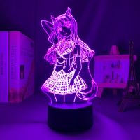 Anime Led Light Nekopara Vanilla for Bedroom Decor Night Light Manga Childrens Birthday Gift Room Anime 3d Lamp Nekopara