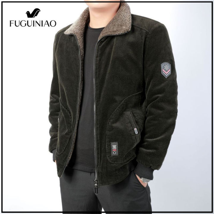 fuguiniao-เสื้อแจ็คเก็ตขนเป็ดสำหรับผู้ชาย-เสื้อแจ็คเก็ตลำลองเสื้อโค้ทมีฮู้ดเสื้อแจ็คเก็ตผ้าฝ้ายฤดูหนาวสำหรับผู้ชาย