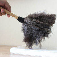 TAC Feather Fur Brush Duster Dust Cleaning Tool Wooden Handle Anti-static Soft For Home New