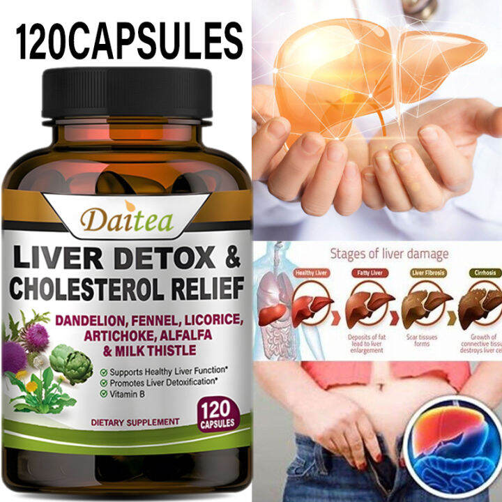 Liver Cleanse Capsules - Liver Detox Support Digestive System,Helps ...