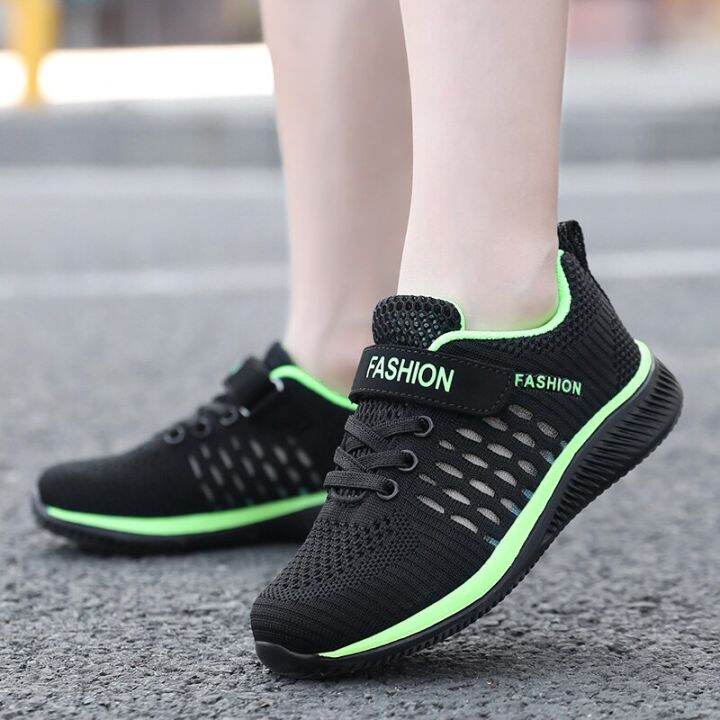 2023 Summer Boys Running Sneakers Fashion Sport Shoes Kids Hook&Loop  Breathable Casual Shoes Children Walking Tenis Sneaker Girl 