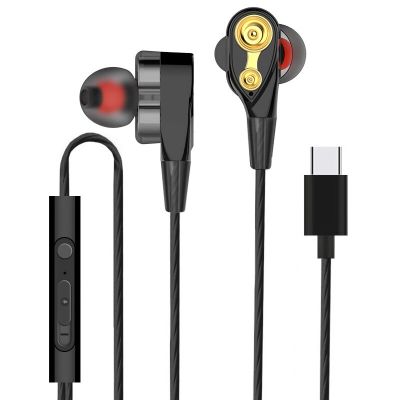 ชุดหูฟัง G5หูฟังทองเหลืองแบบไดนามิก3D ชุดหูฟัง USB-C เฮดโฟนแบบเสียบหูและชุดหูฟังชนิดโลหะ Hi-Fi พร้อมไมโครโฟนไดนามิกแนวสปอร์ต
