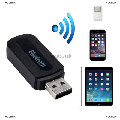 wucuuk ตัวรับสัญญาณเครื่องเสียงรถยนต์ไร้สายแจ็ค USB 3.5มม. รองรับบลูทูธ AUX