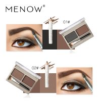 Hot Selling Menow E418 Bi color Eyebrow Powder with Eyebrow Brush Waterproof Natural Stereo Makeup Good Cosmetic Gift for Women