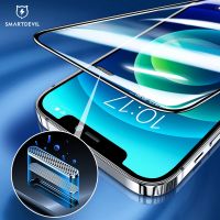 SmartDevil Dust Proof Receiver Tempered Glass Screen Protector For iPhone 14 13 12 11 Pro Max X XS XR 13 12 mini Full Cover HD