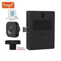 【YF】 Tuya Intelligence Electronic Door Lock Keyless for Drawer Cabinet Locker Furniture Fingerprint APP Unlock Smart