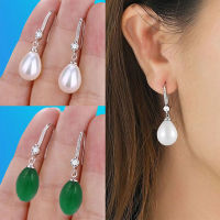 New Earrings Buy One Get One Free S925 Silver Ear Hook Fashion Simple Oval Drops Pearl Female Earrings R7KQ R7KQ PHMU PHMU