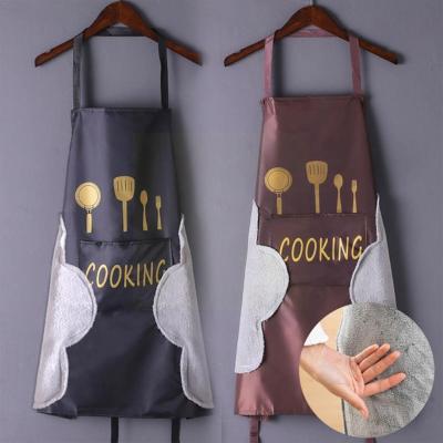 Hand-wiping Kitchen Cooking Apron Men Women Oil-proof Wipe Coffee Fashion Adult Waterproof Waist Hand Household Apron Overa C7g4 Aprons