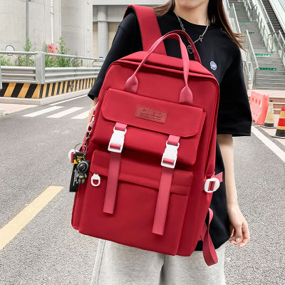 Womens Backpack 2023 Womens New Street Fashionable Simple Computer Bag Large Capacity Travel Backpack 2023