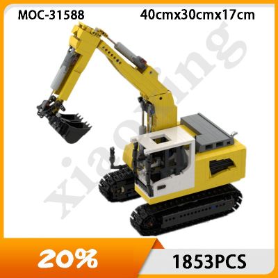 ❖♚☌ jiozpdn055186 Controle Remoto Elétrico Escavadeira Peças Pack Montagem Blocks Brinquedos para Crianças e Adultos Presentes de Natal Novo Moc-31588