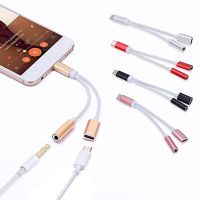 USB-C To 3.5 AUX Audio Cable 2in1 USB Type C To 3.5mm Jack Audio Splitter USBC Earphone Cable Charging Adapter For Huawei Xiaomi