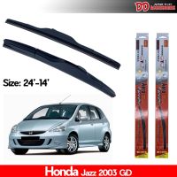 ที่ปัดน้ำฝน ใบปัดน้ำฝน ซิลิโคน ตรงรุ่น Honda Jazz 2003-2007 GD ไซส์ 24-14 ยี่ห้อ Diamond กล่องแดง