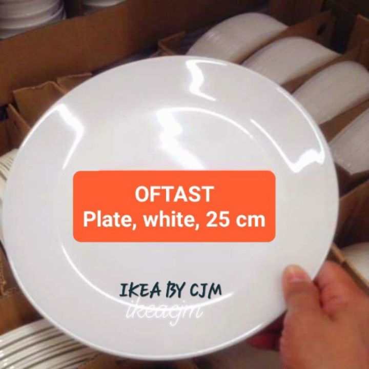 OFTAST Plate, white - IKEA