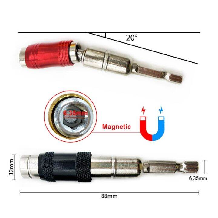 หกเหลี่ยมแม่เหล็กหัวเจาะคู่มือการขับกระเป๋าใส่เหรียญอย่างรวดเร็วบิต1-4นิ้วสำหรับชุดข้อต่อไขควงไดรเวอร์-hex-ก้านต่ออุปกรณ์ทำมือ