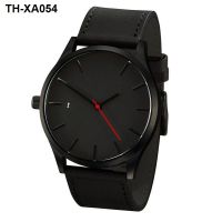 mens new large dial casual watch high school student calendar business matte belt