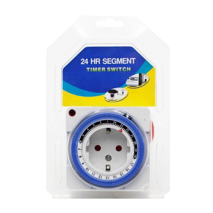 EU Timer Switch Timer 24 Hours Plug In Mechanical Grounded Programmable