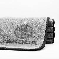 ✷۩✿ 1pcs Car Wash Towel Microfiber Cotton Cleaning Rag Cloth for Skoda Fabia Vision Leon Octavia 2021 Superb Karoq Ibiza Accessories