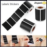 JINGWEI 120pcs/roll กันน้ำ ขวดแยม เครื่องเทศ แท็กขวด สติ๊กเกอร์ฉลาก ปากกามาร์กเกอร์ ป้ายกระดานดำ