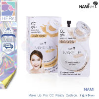 (แบบกล่อง 6 ซอง) Nami Make Up Pro CC Ready Cushion 7 ml. นามิ เมคอัพ โปร ซีซี เรดดี้ คูชั่น (7 มล.)