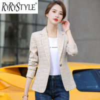 RYRYSTYLE ชุดเดรสทางการผู้หญิง,เสื้อสูทขนาดเล็กลำลองแขนยาวปานกลางเข้ารูปพอดี9828ฤดูใบไม้ผลิ/ฤดูร้อน