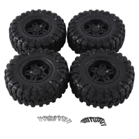 4PCS 120mm 2.2 Beadlock Wheel Rim Tire Set for 1/10 RC Crawler Car Axial SCX10 Wraith Capra RR10 RBX10 TRX4